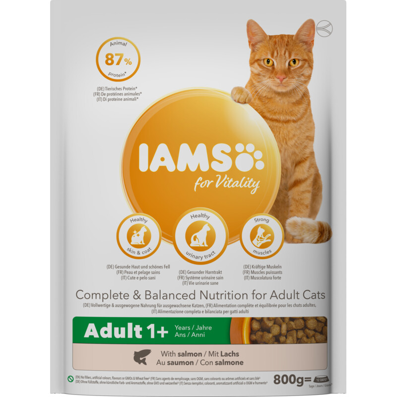 Een afbeelding van IAMS Vitality adult 1+ salmon