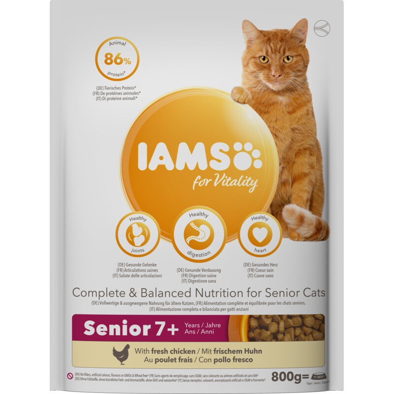 Een afbeelding van IAMS Vitality senior 7+ fresh chicken