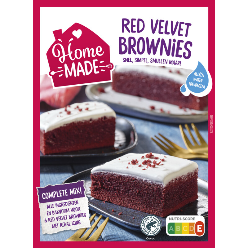 Een afbeelding van Homemade Mix voor red velvet brownies