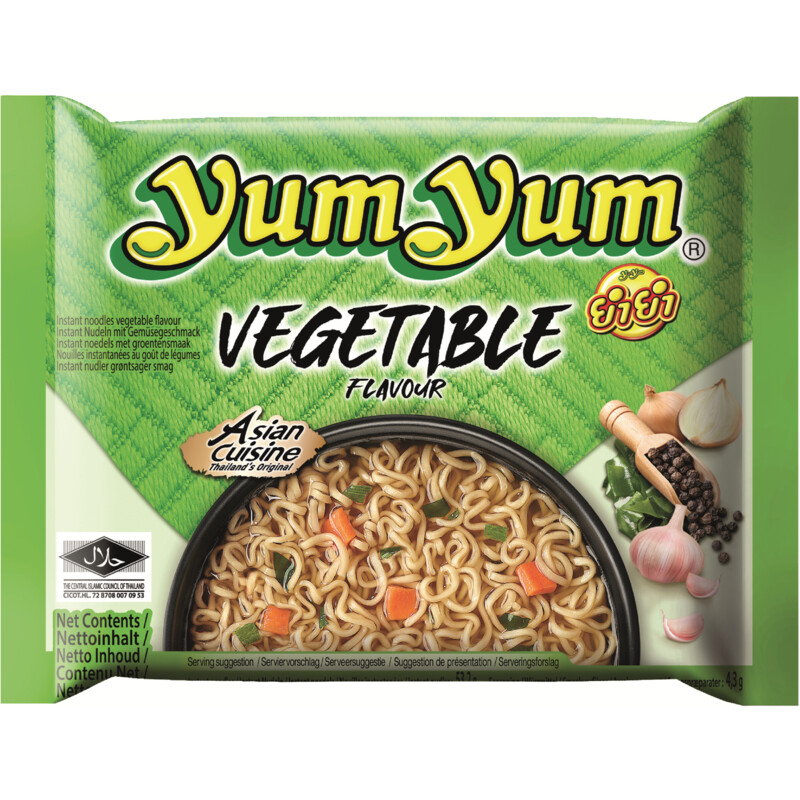 Een afbeelding van Yum Yum Vegetable flavour instant noodles