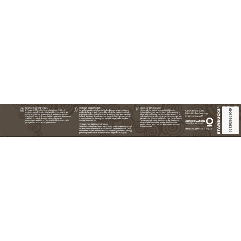 Een afbeelding van Starbucks Nespresso Sumatra capsules