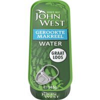 Een afbeelding van John West Gerookte makreel water
