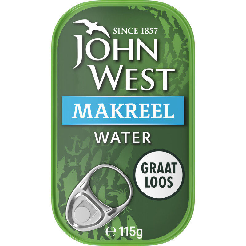 Een afbeelding van John West Makreel water