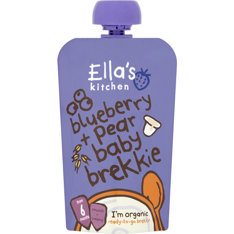 Een afbeelding van Ella's kitchen Baby bosbessen ontbijtje 6m+
