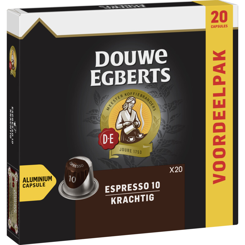 Een afbeelding van Douwe Egberts Espresso krachtig capsules