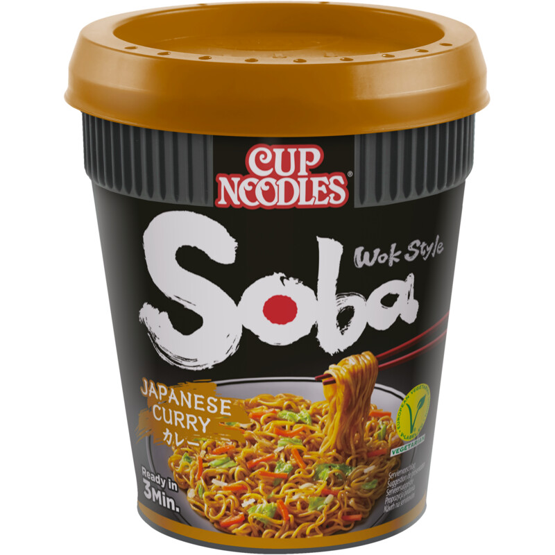 Een afbeelding van Nissin Soba cup noodles Japanese curry