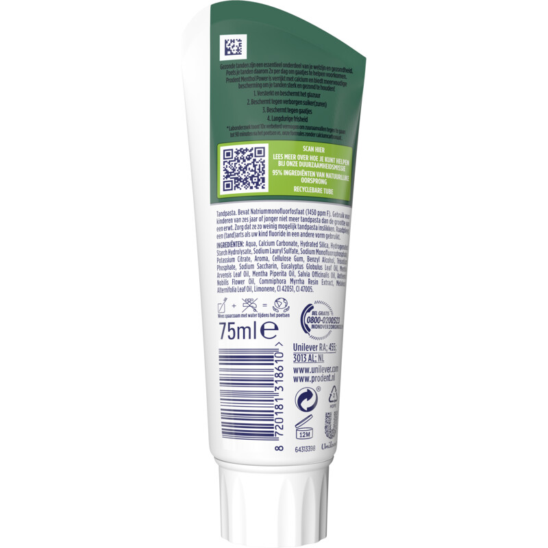 Een afbeelding van Prodent Menthol power tandpasta