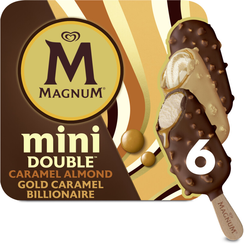 Een afbeelding van Magnum Mini double caramel & billionaire