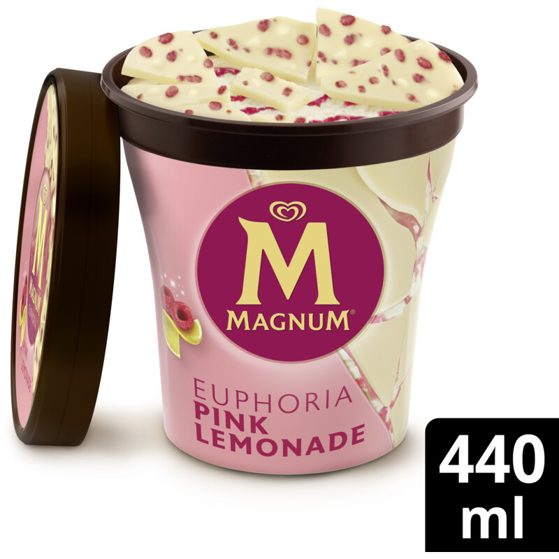 Een afbeelding van Magnum Euphoria pink lemonade