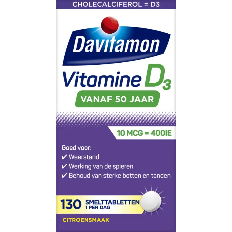 Vitamine D smelttabletten vanaf 50 jaar