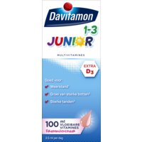 Een afbeelding van Davitamon Junior multivitamines framboos 1-3 jaar