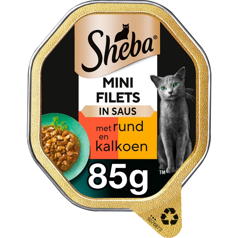 Een afbeelding van Sheba Mini filets in saus rund & kalkoen
