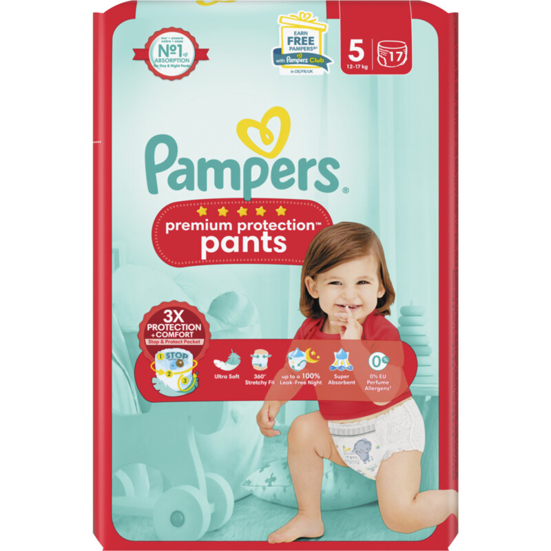 Een afbeelding van Pampers Premium protection pants luierbroekje m5