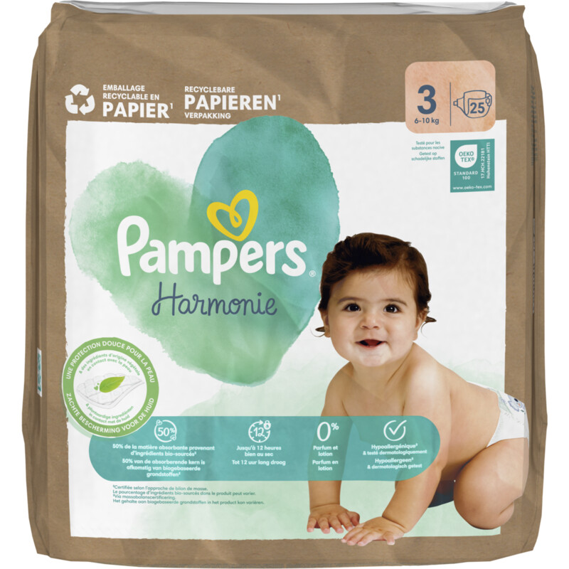 Een afbeelding van Pampers Harmonie luiers maat 3