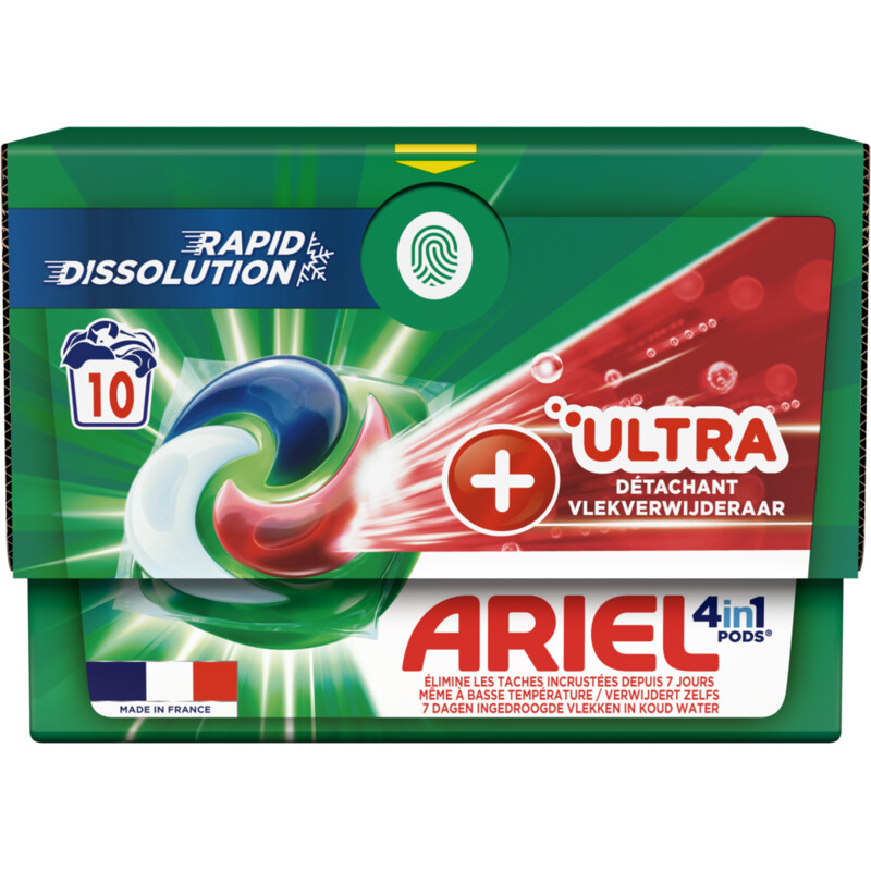 Een afbeelding van Ariel 4in1 pods+ ultra wasmiddelcapsules