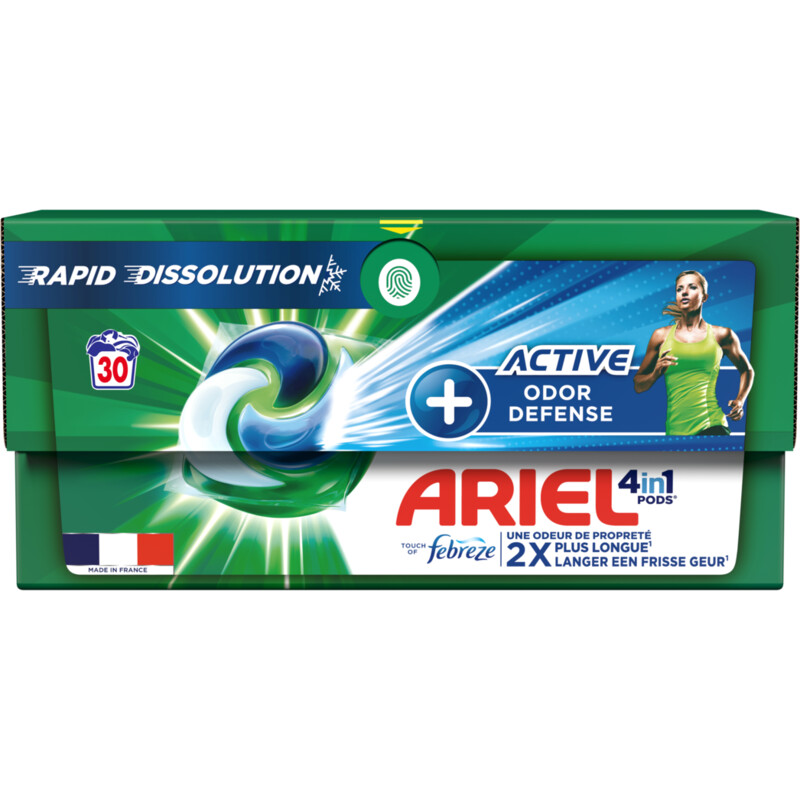 Een afbeelding van Ariel 4in1 pods+ active wasmiddelcapsules