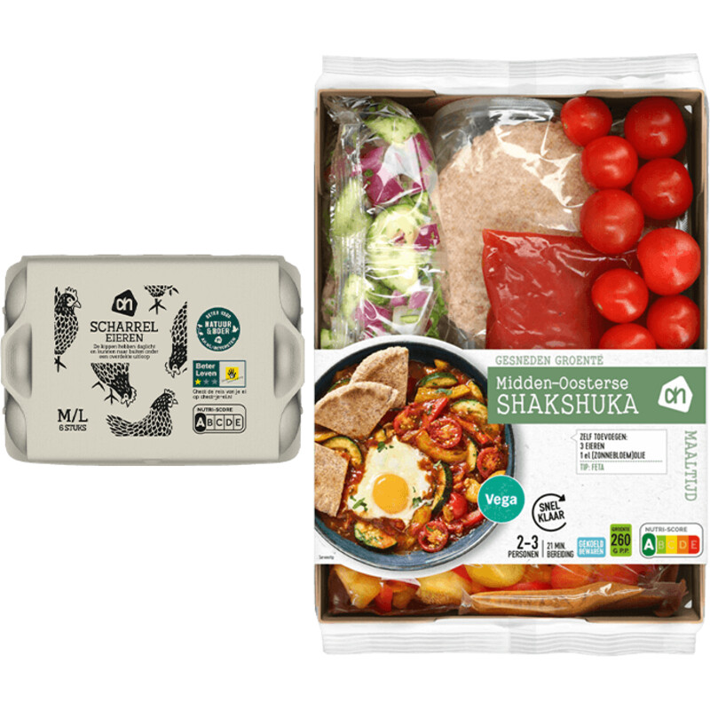 Een afbeelding van AH Vega Gesneden Shakshuka Verspakket