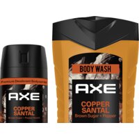 Een afbeelding van Axe Copper Santal Deo Douchegel Pakket