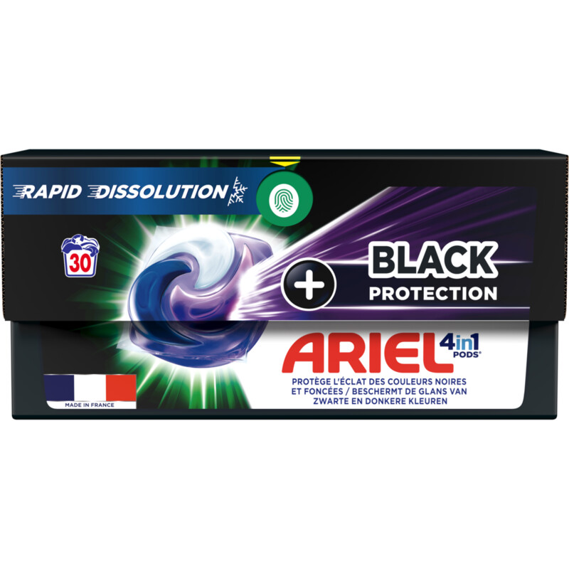 Een afbeelding van Ariel 4-in-1 pods+ black wasmiddelcapsules