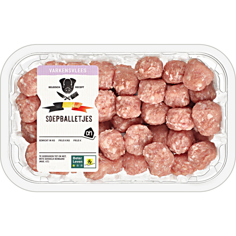 Een afbeelding van AH Soepballetjes varkensvlees bel
