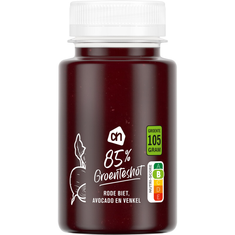 Een afbeelding van AH 85% groenteshot rode biet avocado venkel