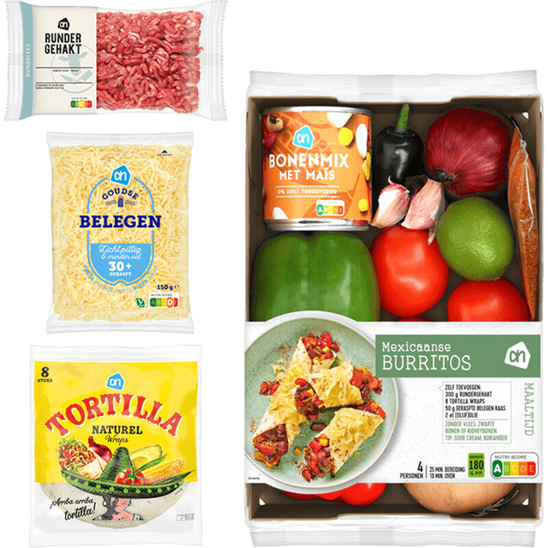 Een afbeelding van AH Mexicaanse Burritos Verspakket