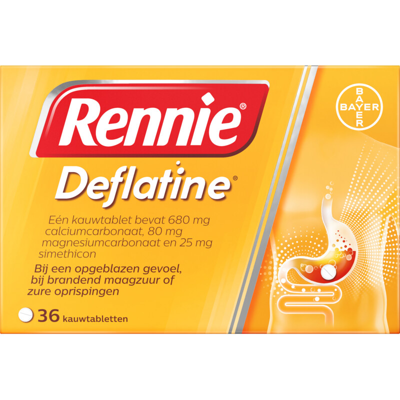 Een afbeelding van Rennie Deflatine kauwtabletten