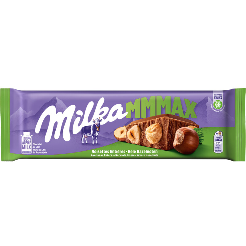 Een afbeelding van Milka Mmmax chocoladereep hazelnoot