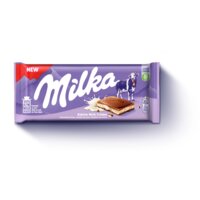 Een afbeelding van Milka Chocoladereep alpenmelk créme