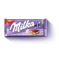 Een afbeelding van Milka Chocoladereep alpenmelk créme