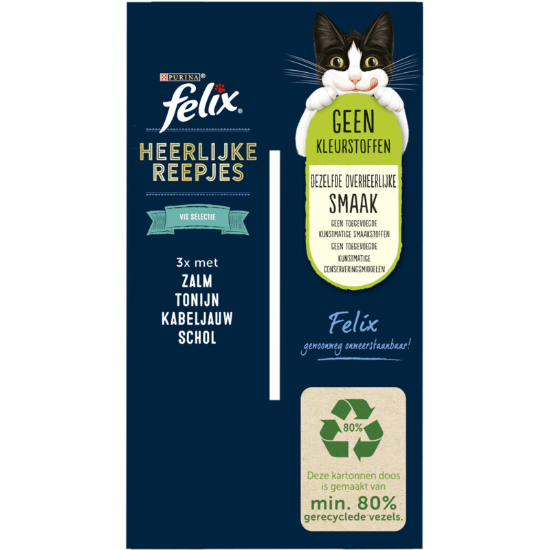 Een afbeelding van Felix Heerlijke reepjes vis selectie in saus