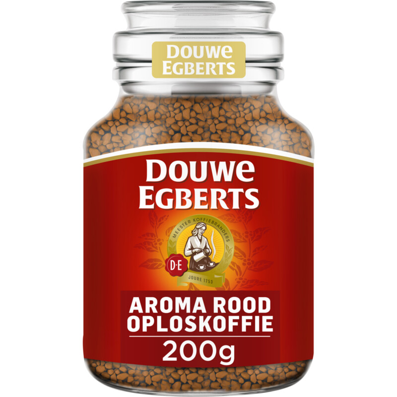 Een afbeelding van Douwe Egberts Aroma rood oploskoffie