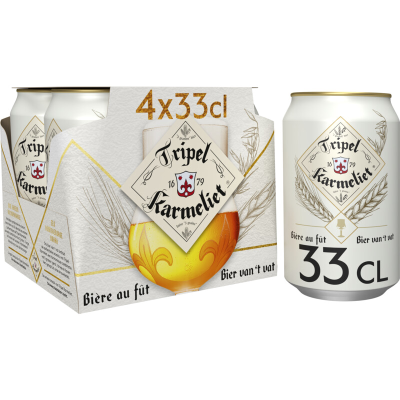 Een afbeelding van Tripel Karmeliet Bier van 't vat 4-pack bel