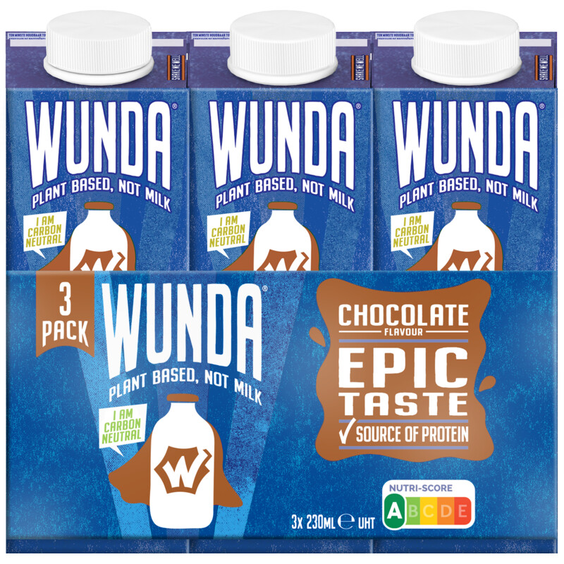 Een afbeelding van Wunda Plantaardige chocolade drank 3-pack