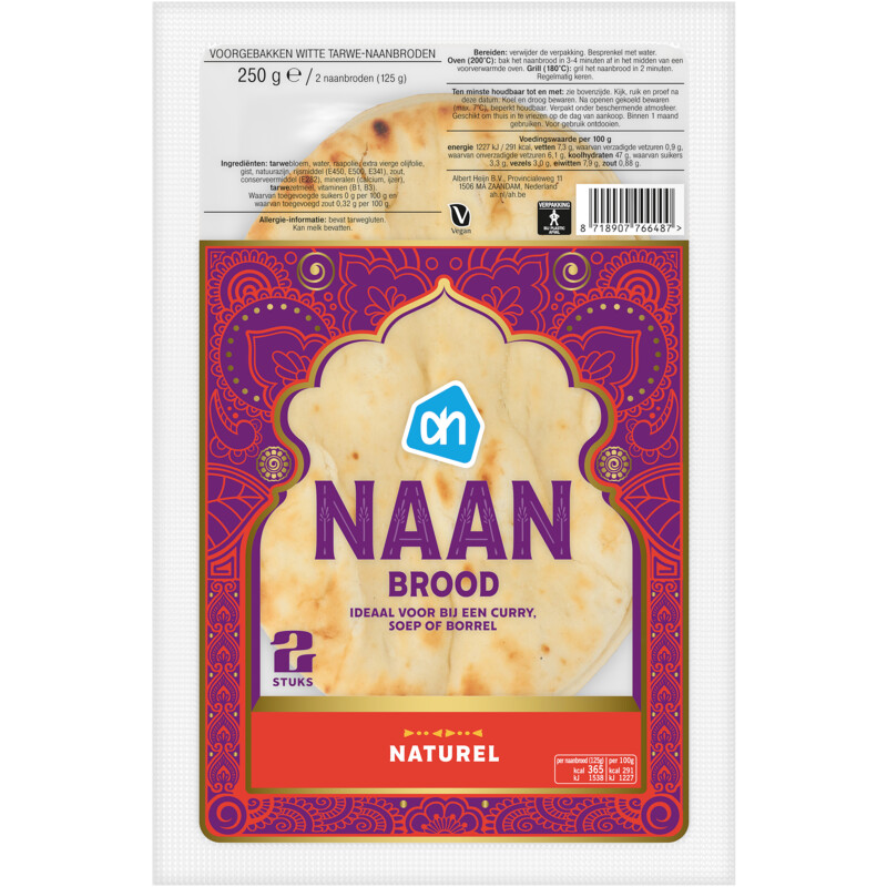 Een afbeelding van AH Naan garlic & coriander