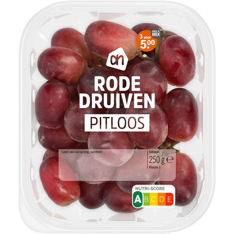 Een afbeelding van AH Rode druiven pitloos