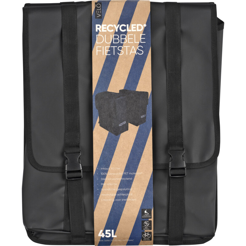 Een afbeelding van Velo Recycled fietstas 45ltr