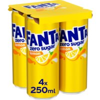 Een afbeelding van Fanta Lemon zero sugar 4-pack