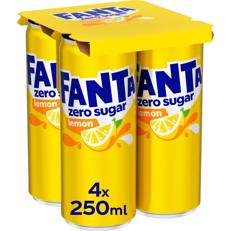 Een afbeelding van Fanta Lemon zero sugar 4-pack