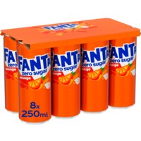 Fanta Orange zero sugar 8-pack