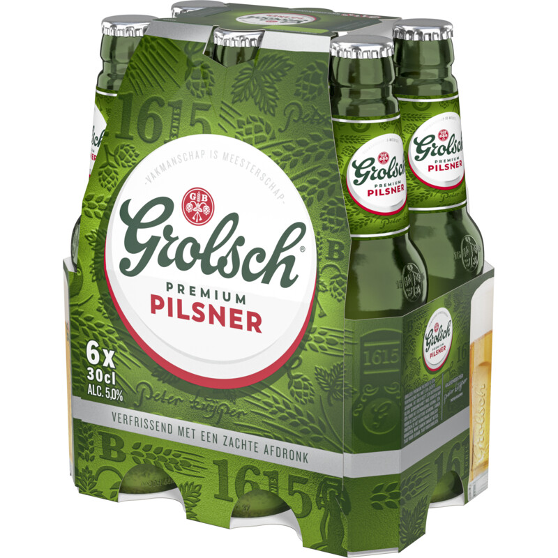 Een afbeelding van Grolsch Premium pilsner 6-pack