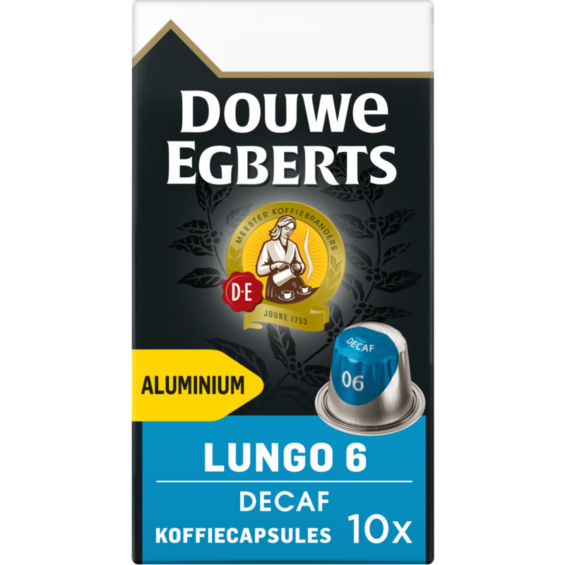 Een afbeelding van Douwe Egberts Lungo 6 decaf koffiecups