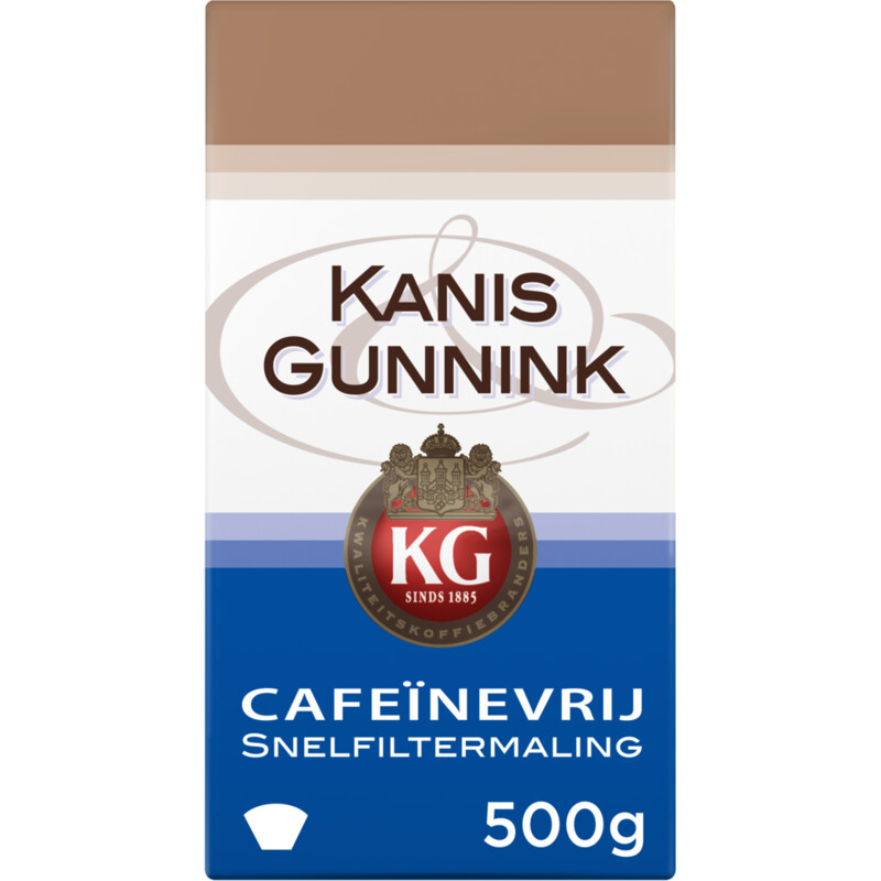 Een afbeelding van Kanis & Gunnink Koffie cafeinevrij snelfiltermaling