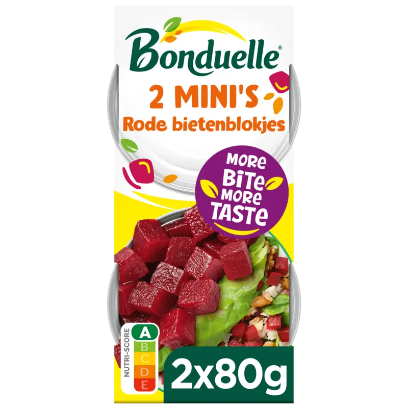 Bonduelle Rode bietenblokjes 2 mini's