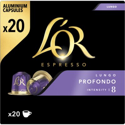 Maxi Pack Lungo Profondo, Intensité 8, Capsules de café, L'OR Espresso