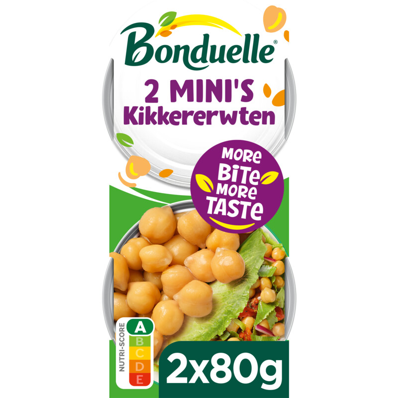 Een afbeelding van Bonduelle Kikkererwten 2 mini's