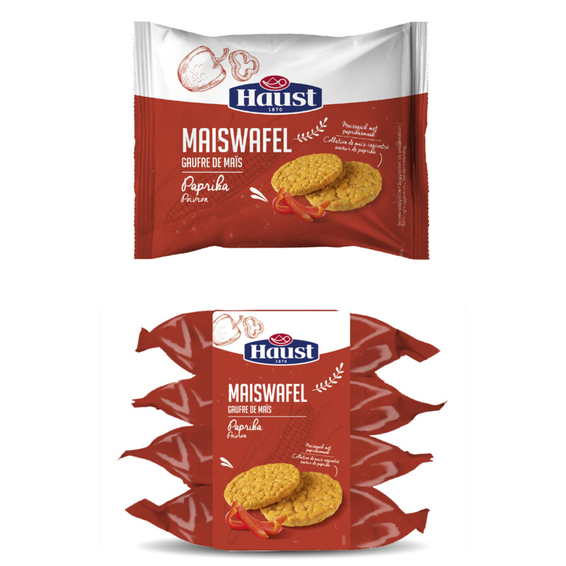 Een afbeelding van Haust Maïswafels paprika