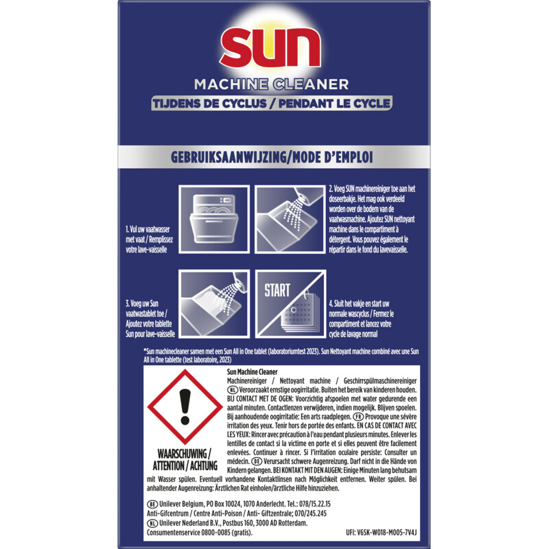 Een afbeelding van Sun In-wash vaatwasmachinereiniger