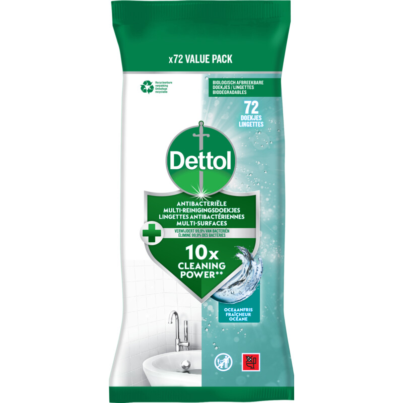 Een afbeelding van Dettol Schoonmaakdoekjes oceaanfris