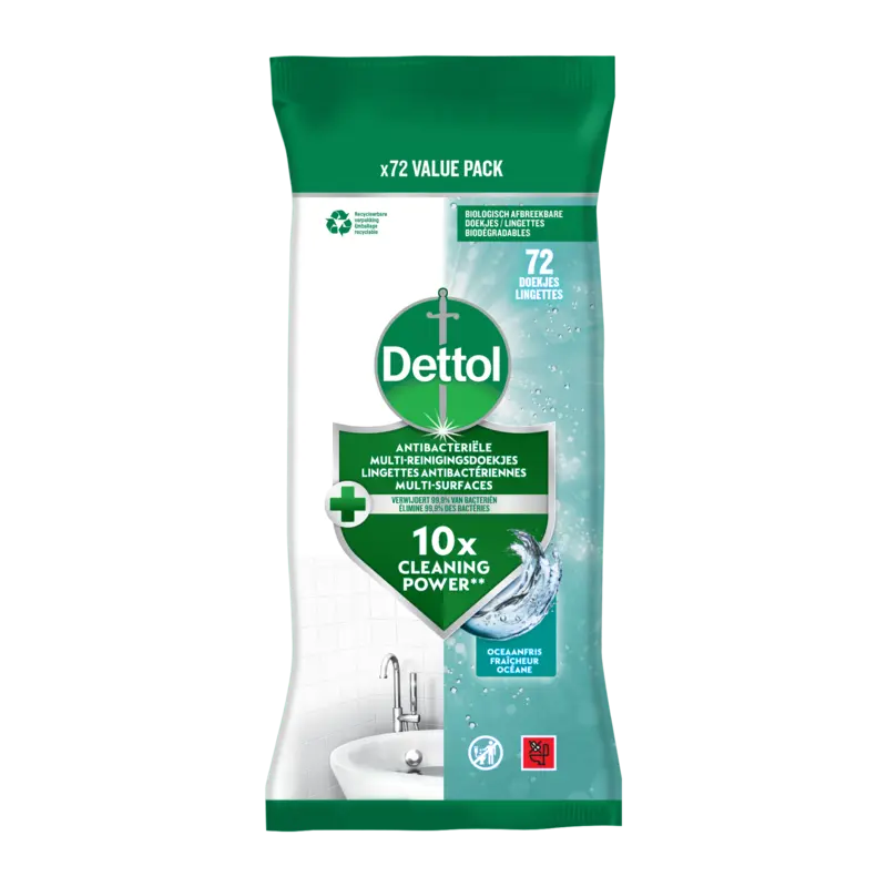 Dettol Schoonmaakdoekjes oceaanfris